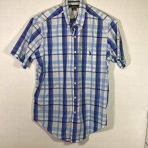 U.S.Polo Assn. Short Sleeve Plaid/Striped Shirt Size L